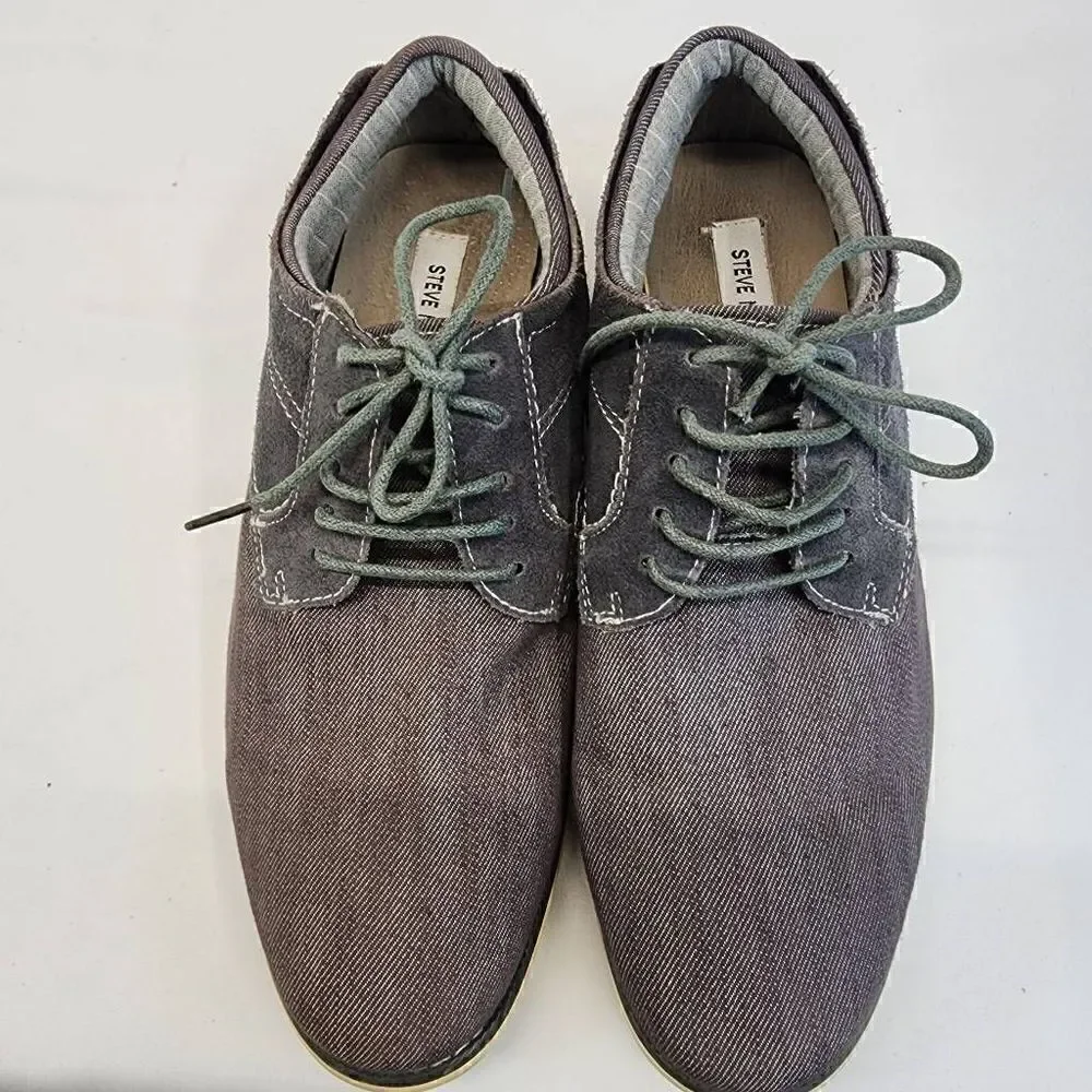 Steve Madden Stoker Oxford Shoes Mens Size 9 Gray Canvas  display picture 1
